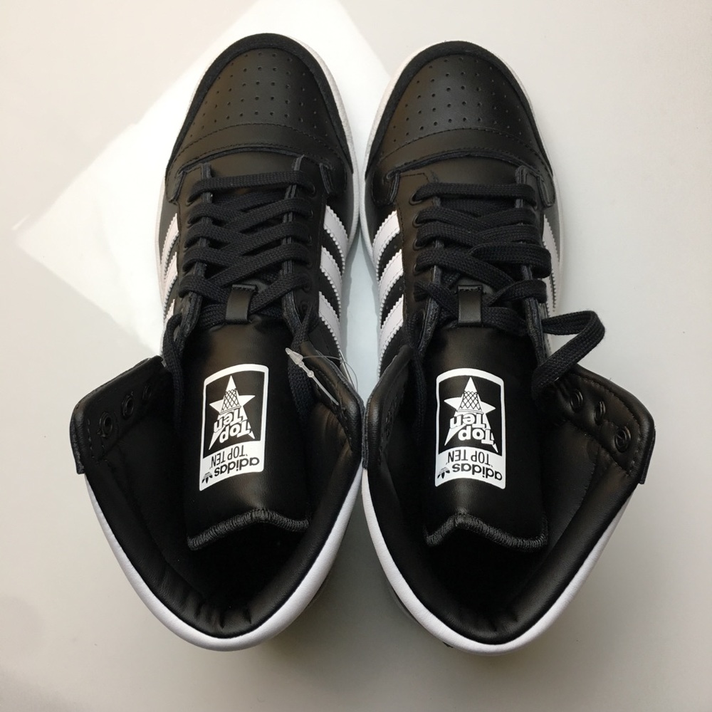 Adidas Top Ten Hi Black White Sneakers Mens New - Picture 4 of 7